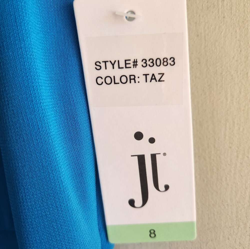 🆕️ Julia Jordan Turquoise Blue Sz 8 Assymetrical Cocktail Prom Party NWT Dress - Picture 7 of 14